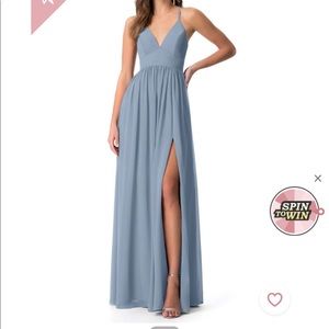 Azazie Aaida - dusty blue - size A8